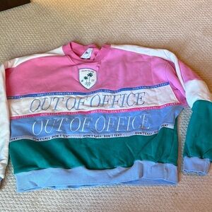 Colorful 'Out of Office' Sweatshirt